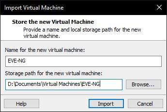 Import OVF file