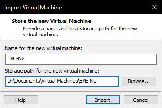 Import OVF file